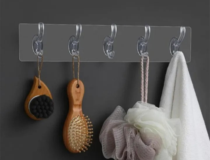 Transparent Wall Hooks Pack of 3