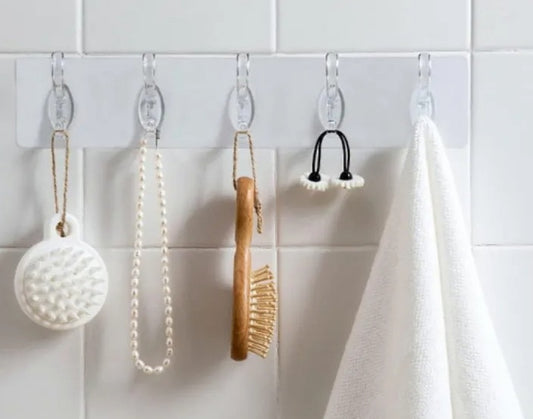 Transparent Wall Hooks Pack of 3